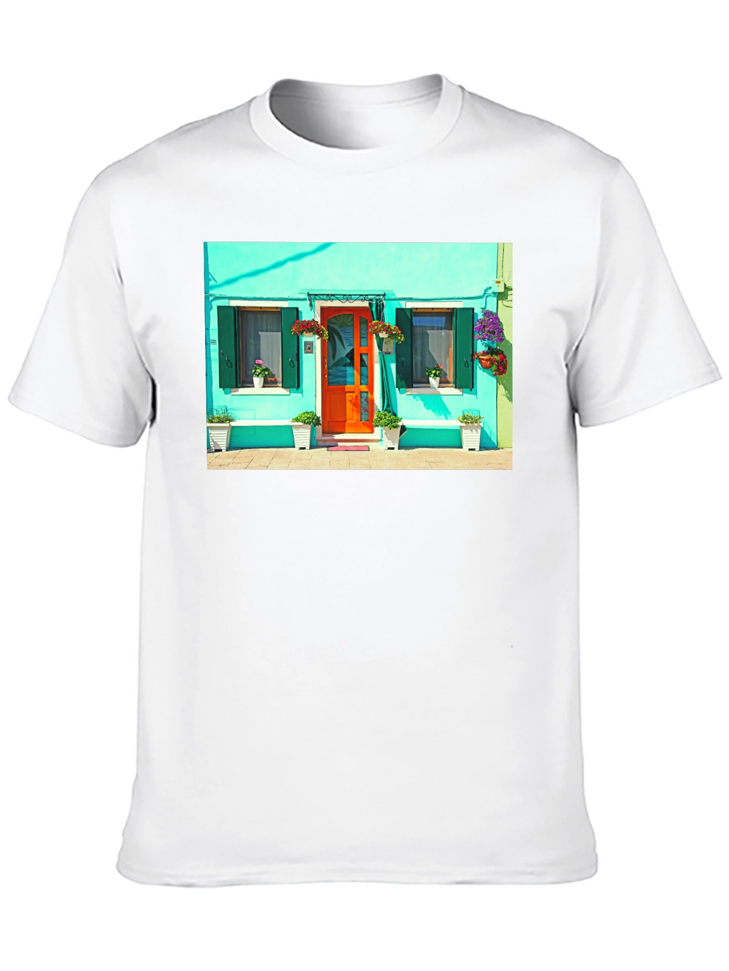 Colorful House Graphic T-Shirt