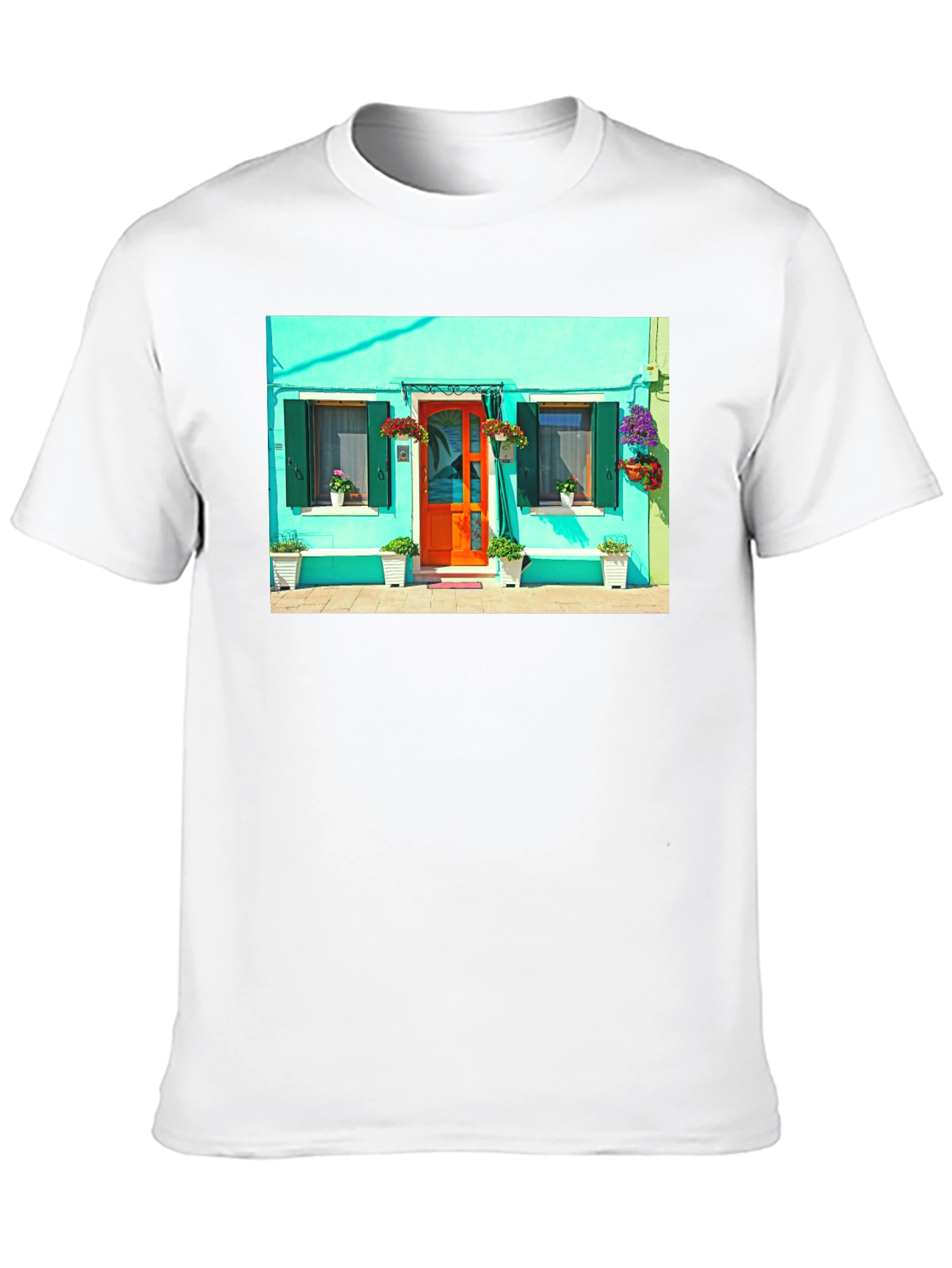 Colorful House Graphic T-Shirt