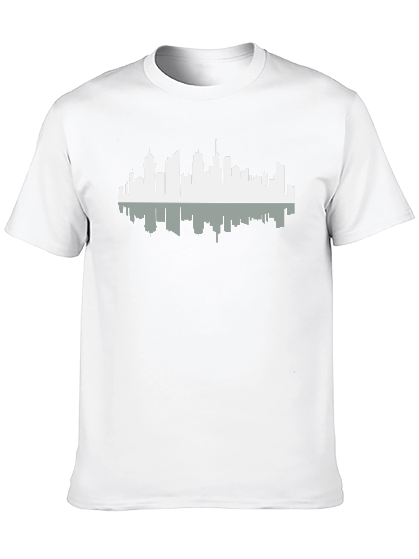 Cityscape Silhouette Graphic Tee - Black