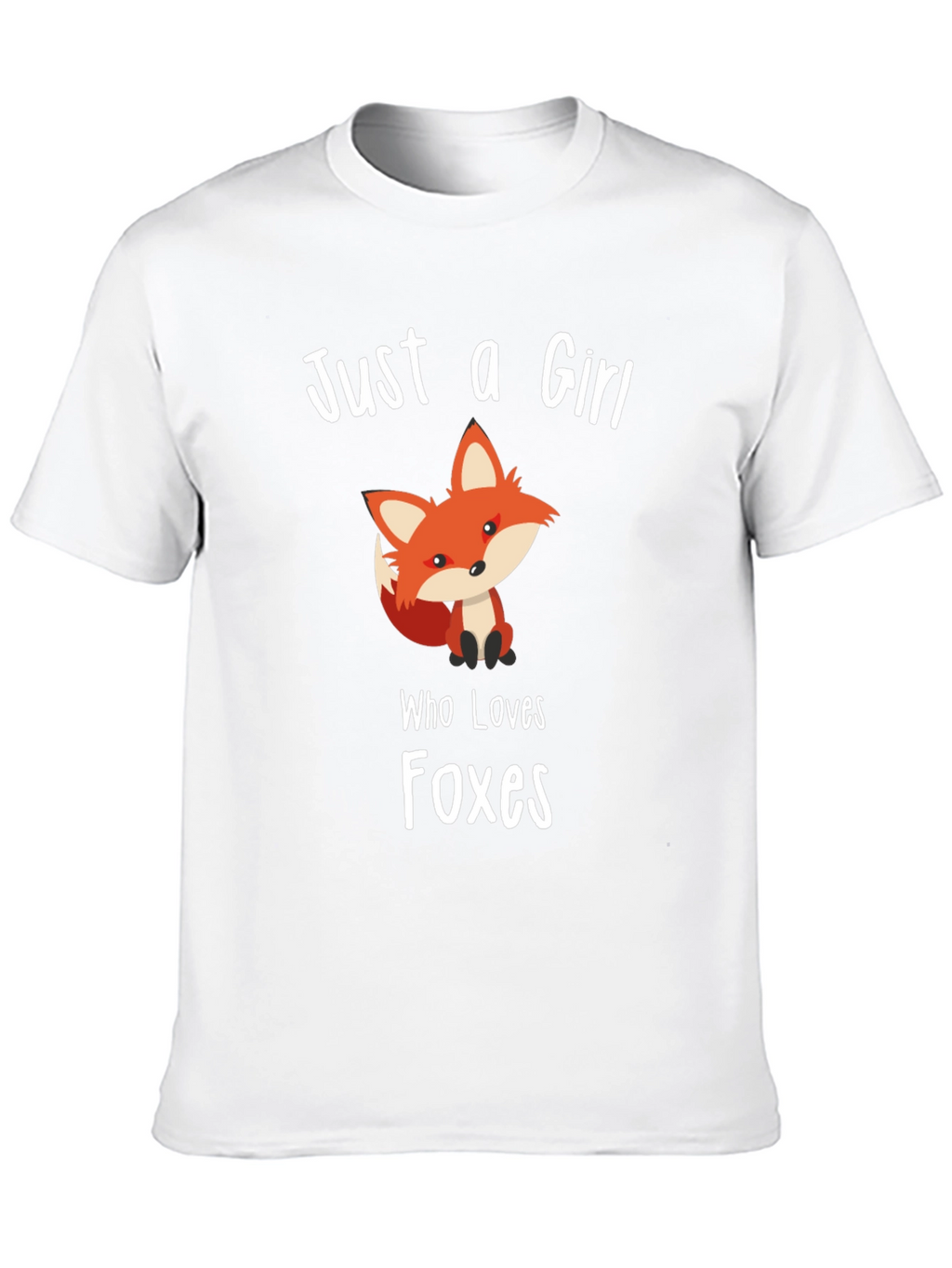 Just a Girl Who Loves Foxes Black T-Shirt