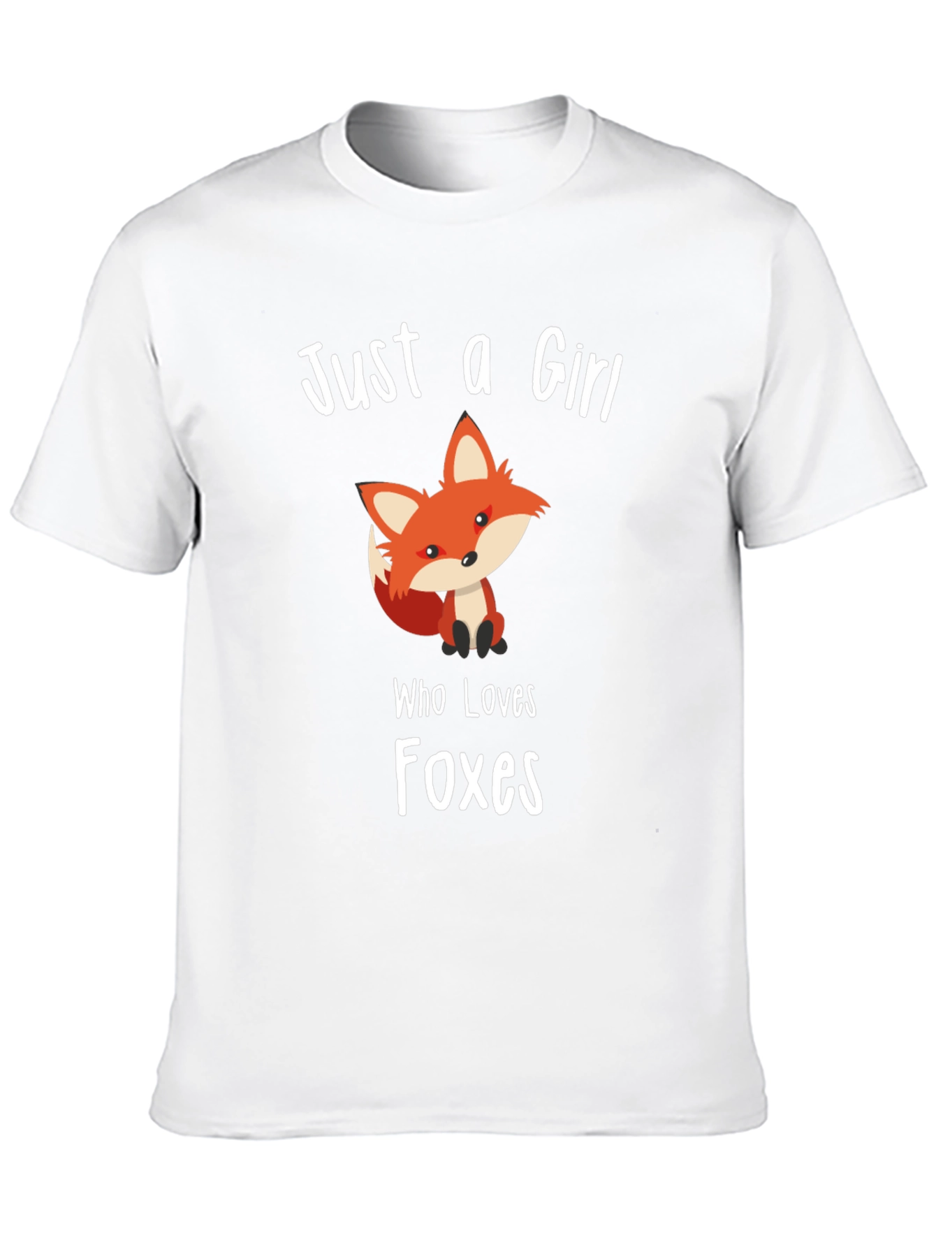 Just a Girl Who Loves Foxes Black T-Shirt