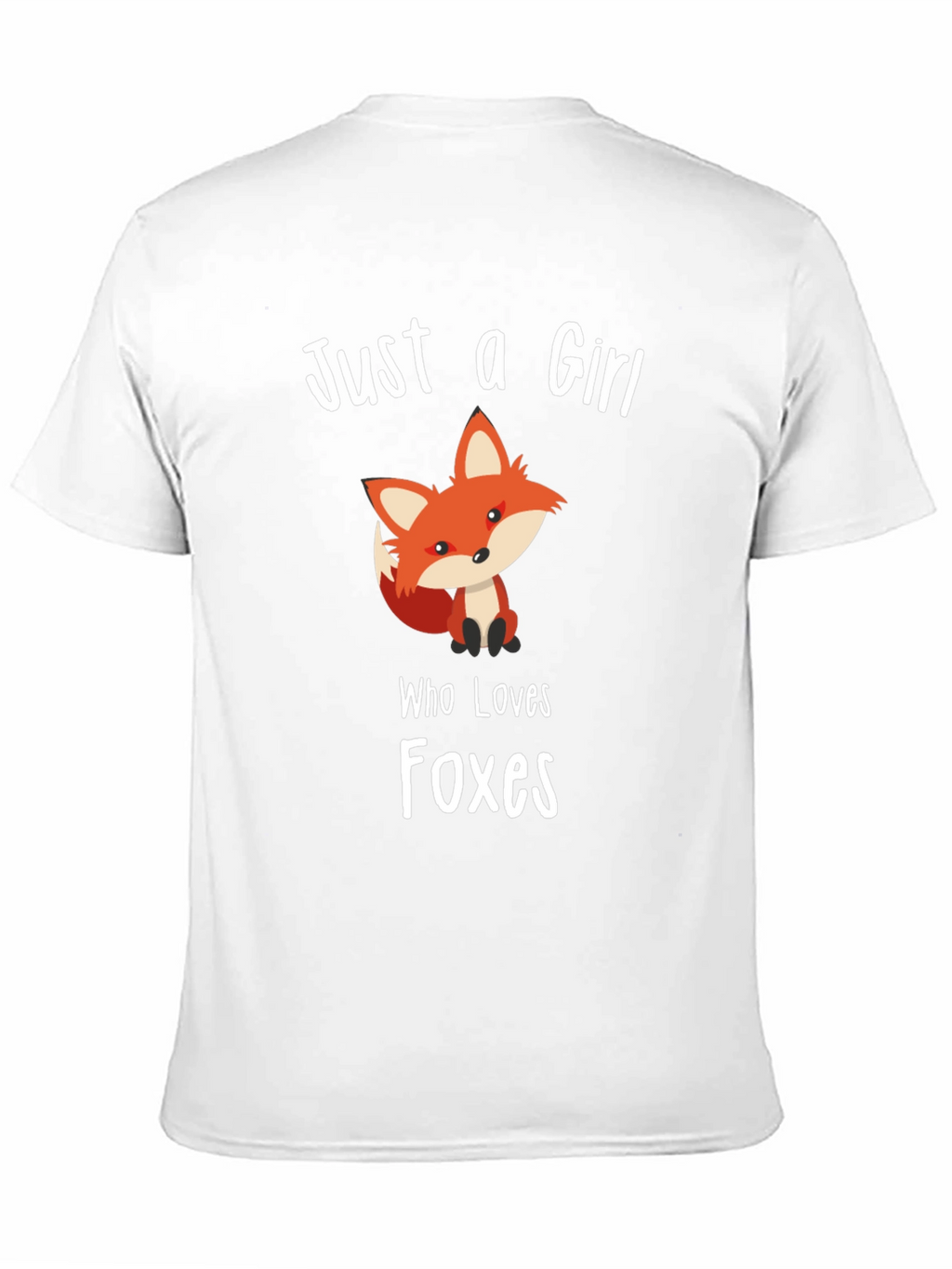 Just a Girl Who Loves Foxes Black T-Shirt