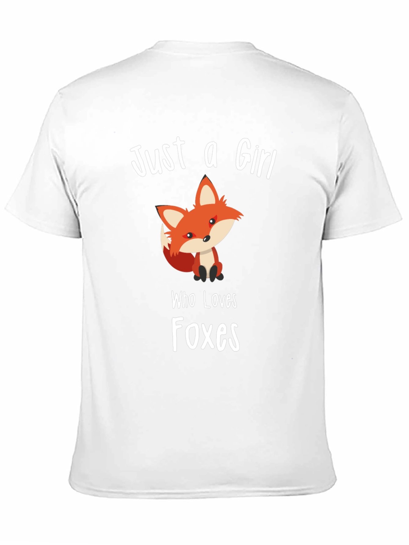 Just a Girl Who Loves Foxes Black T-Shirt