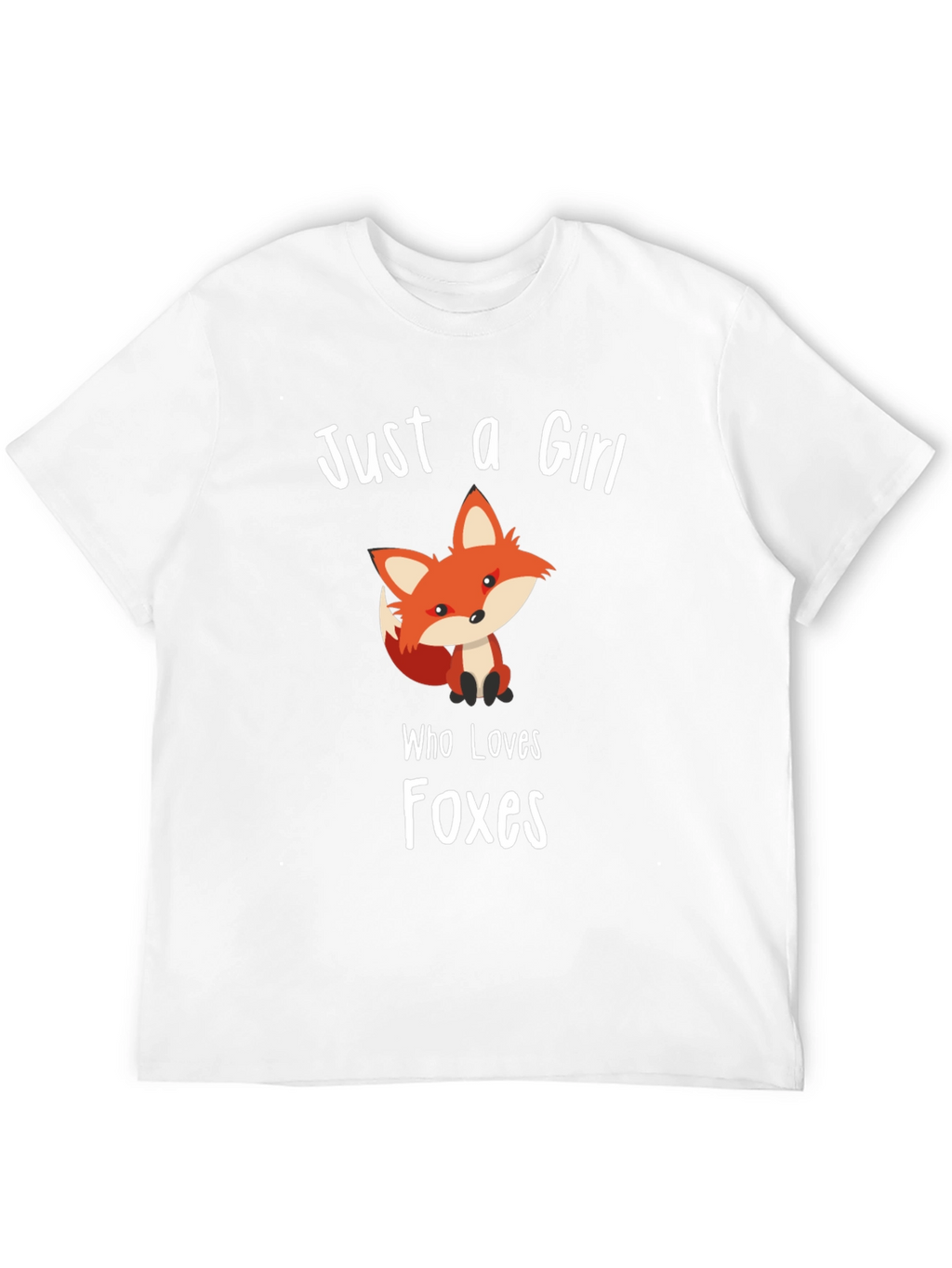Just a Girl Who Loves Foxes Black T-Shirt
