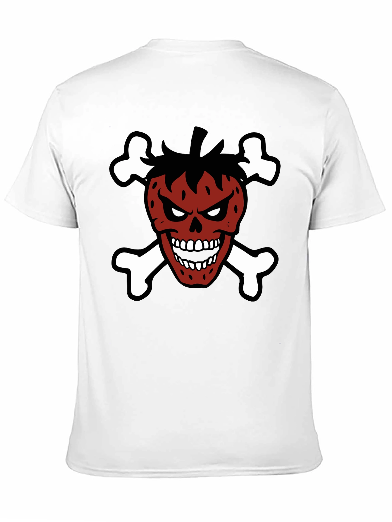 Strawberry Skull & Crossbones Graphic T-Shirt