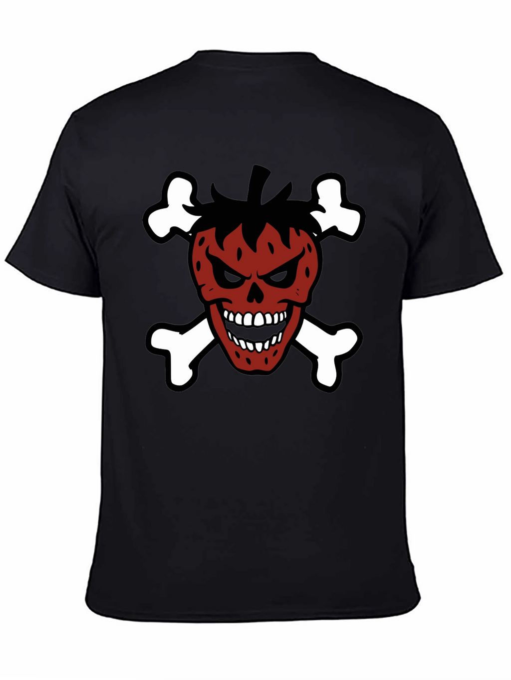 Strawberry Skull & Crossbones Graphic T-Shirt