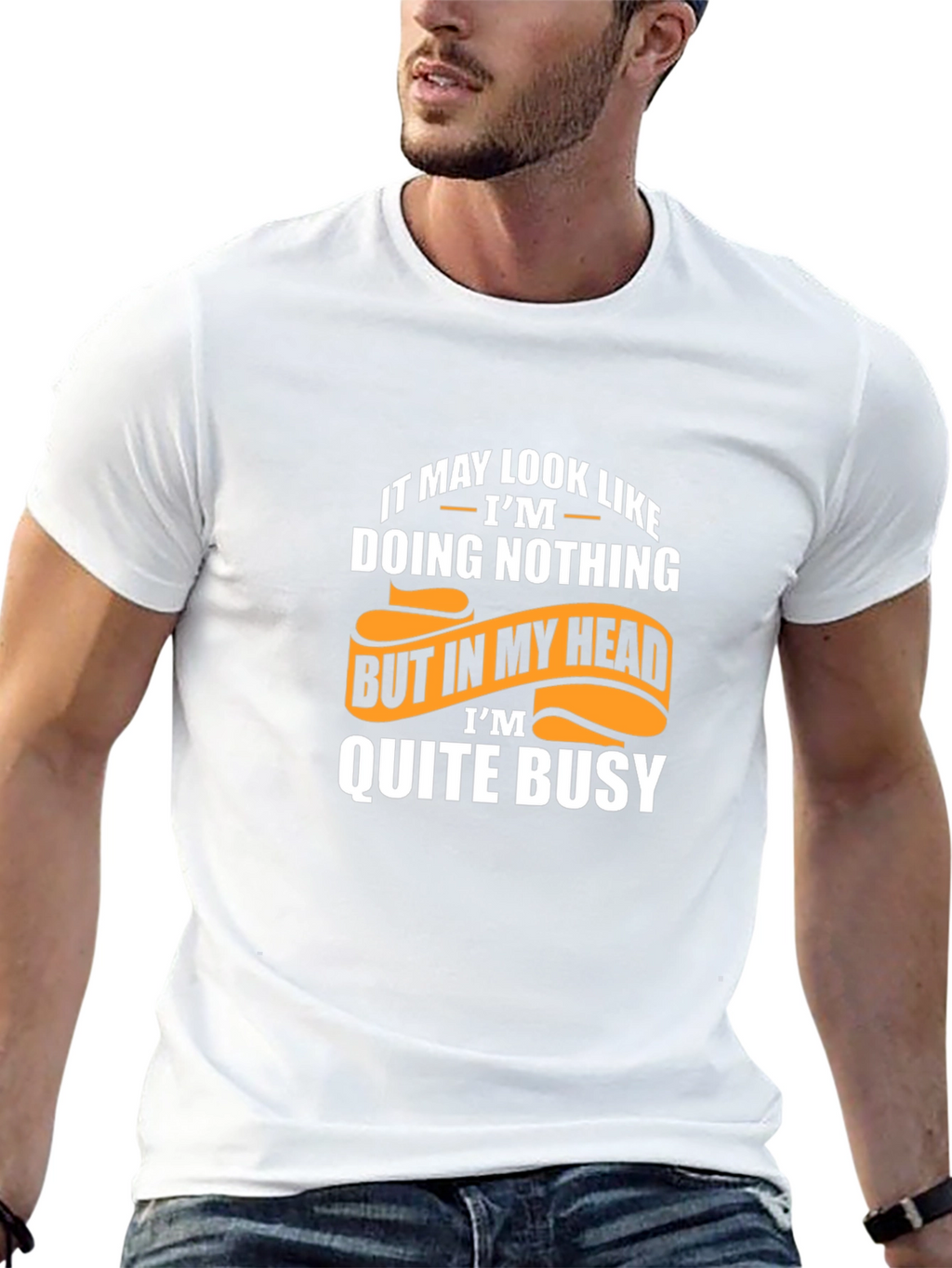 Funny Doing Nothing Graphic T-Shirt