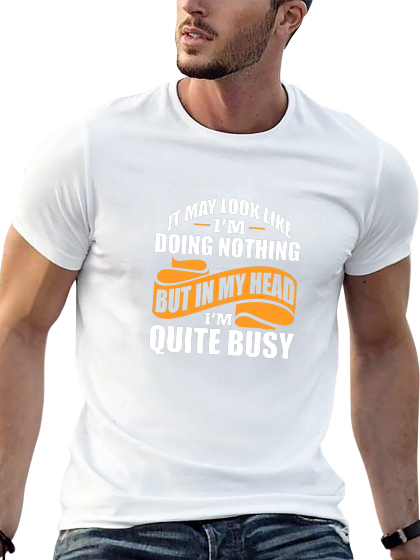Funny Doing Nothing Graphic T-Shirt