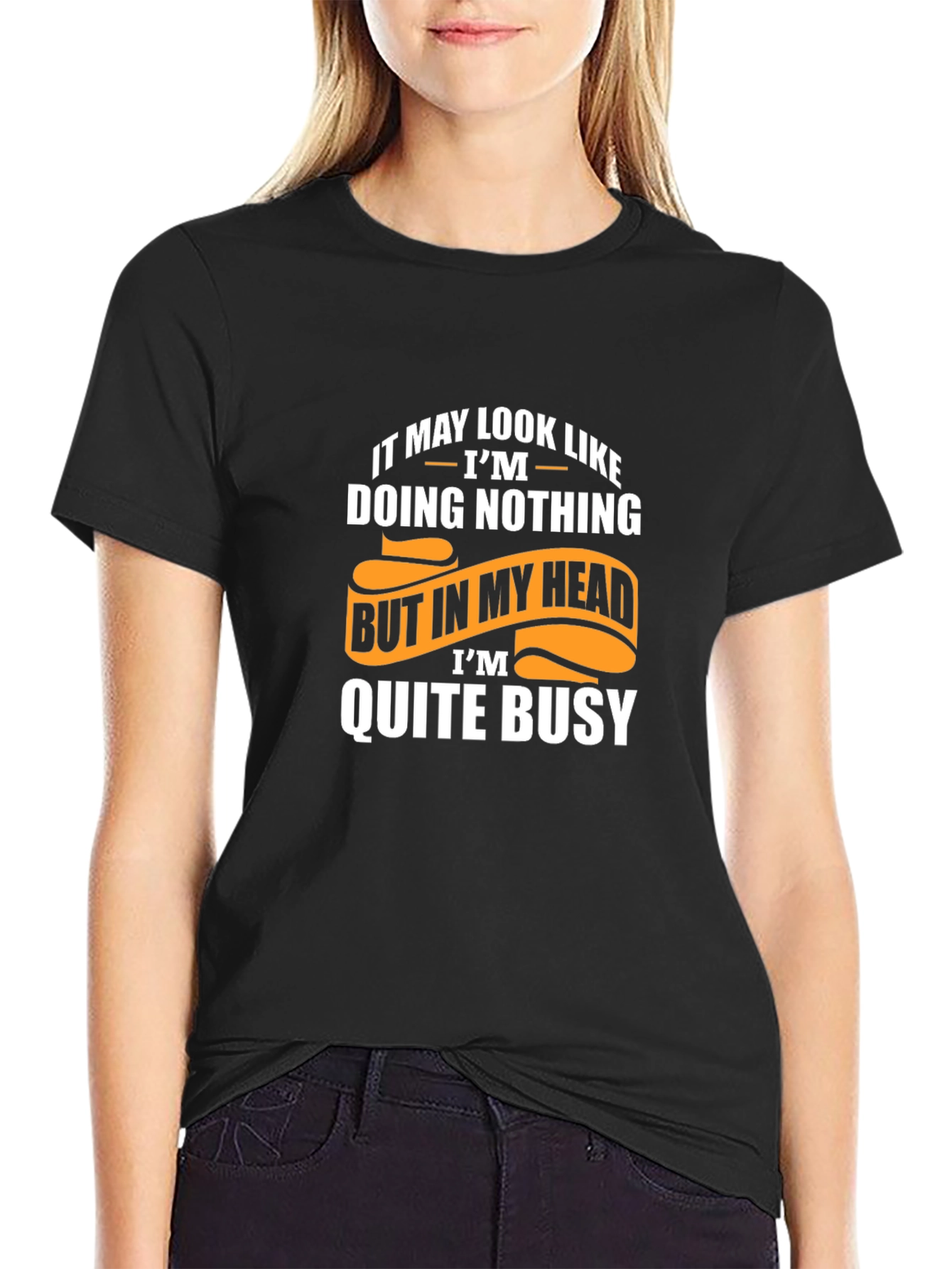 Funny Doing Nothing Graphic T-Shirt
