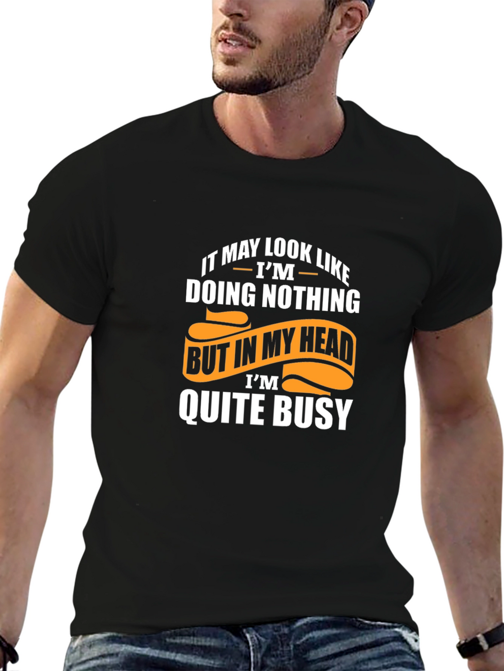 Funny Doing Nothing Graphic T-Shirt