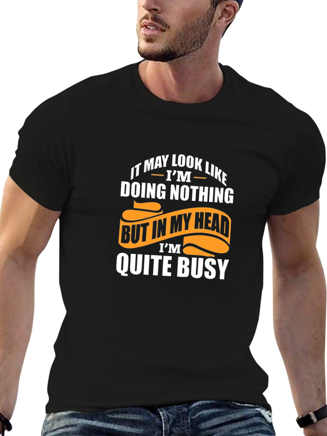 Funny Doing Nothing Graphic T-Shirt