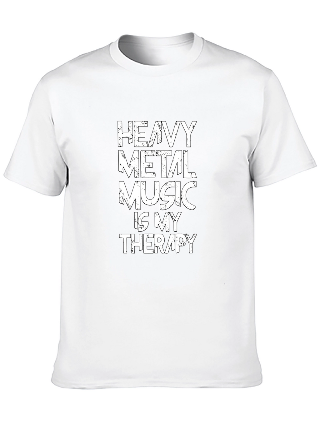 Heavy Metal Music Therapy Tee - Black Graphic T-Shirt