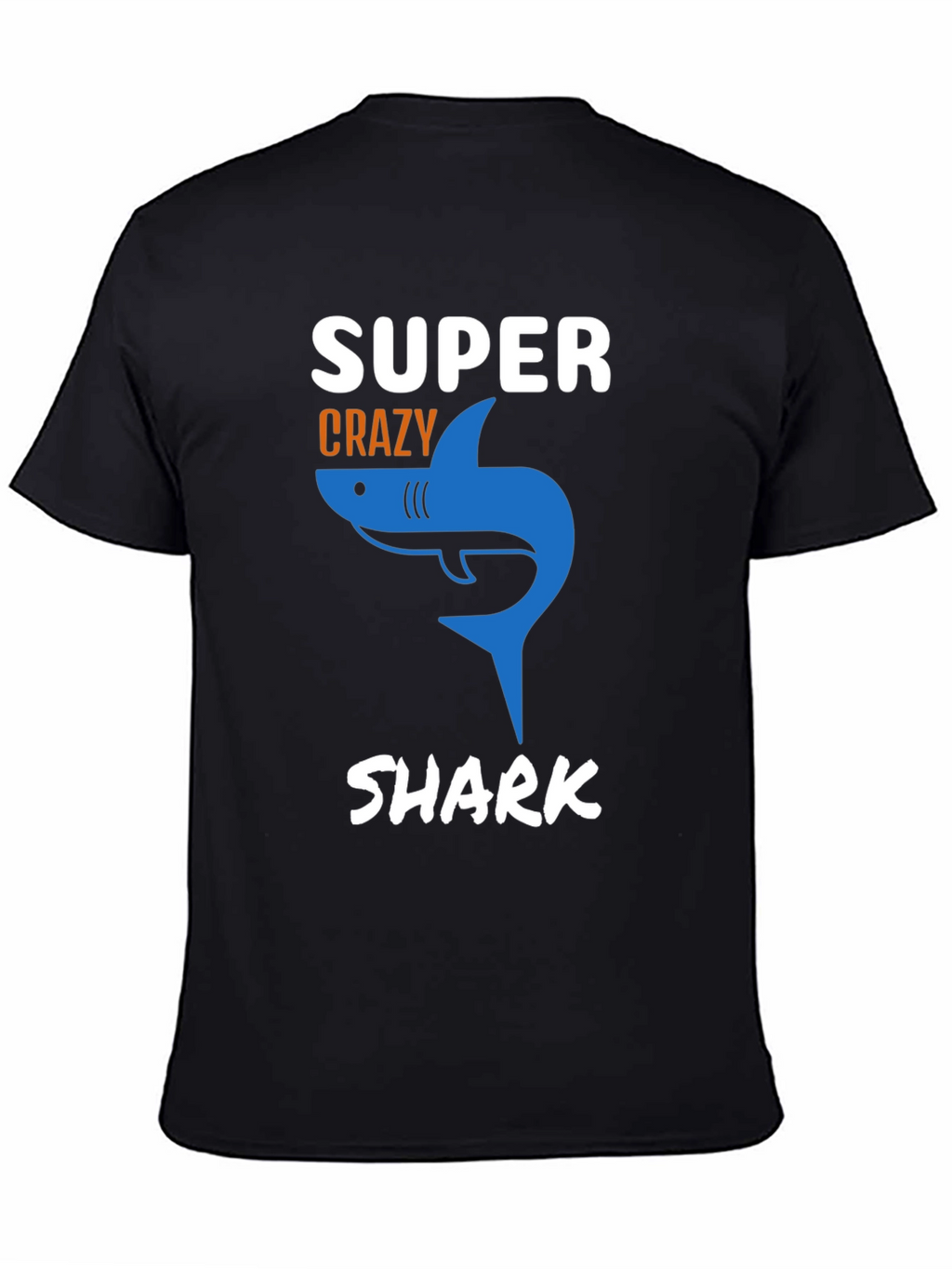 Super Crazy Shark T-Shirt - Mens Black Tee