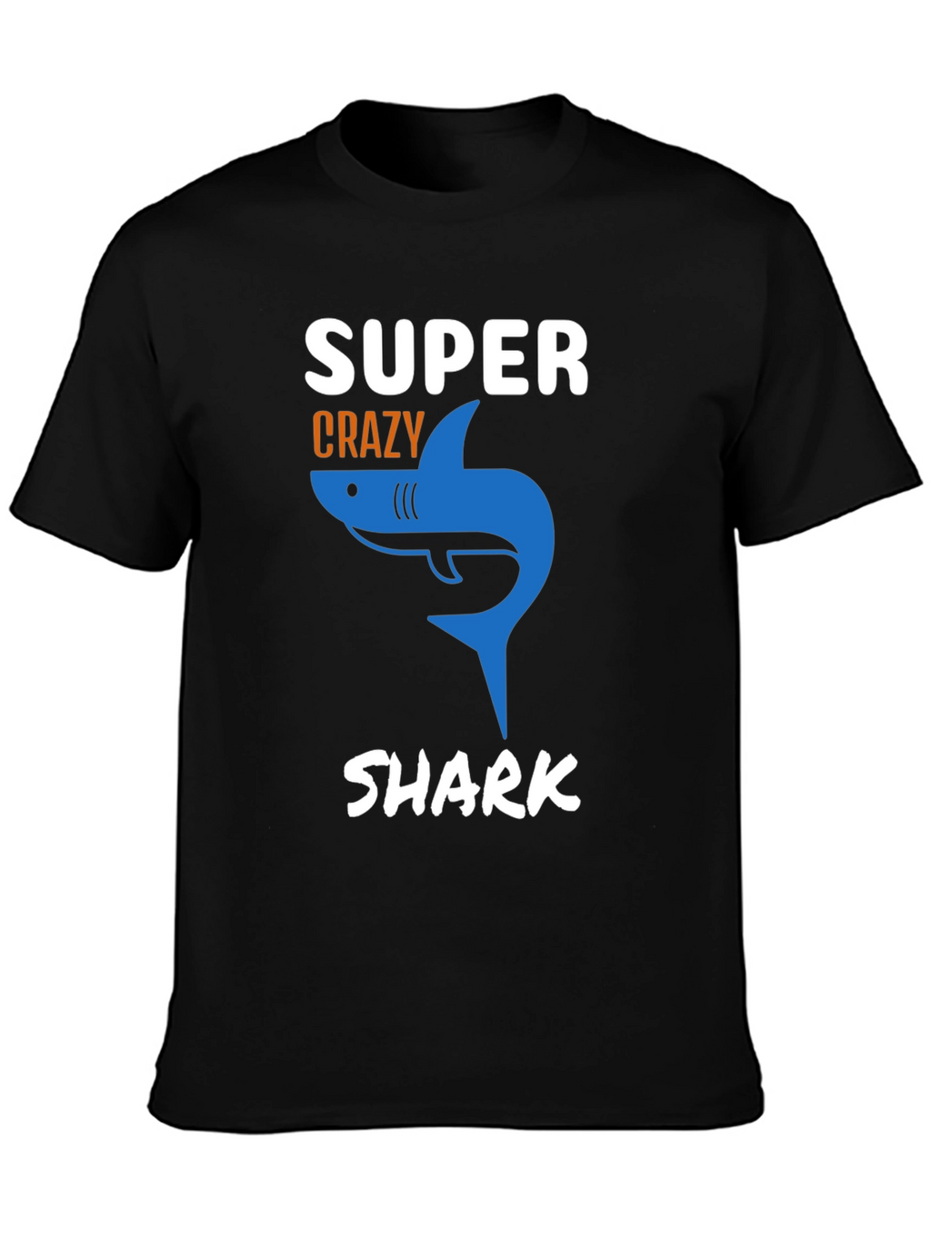 Super Crazy Shark T-Shirt - Mens Black Tee
