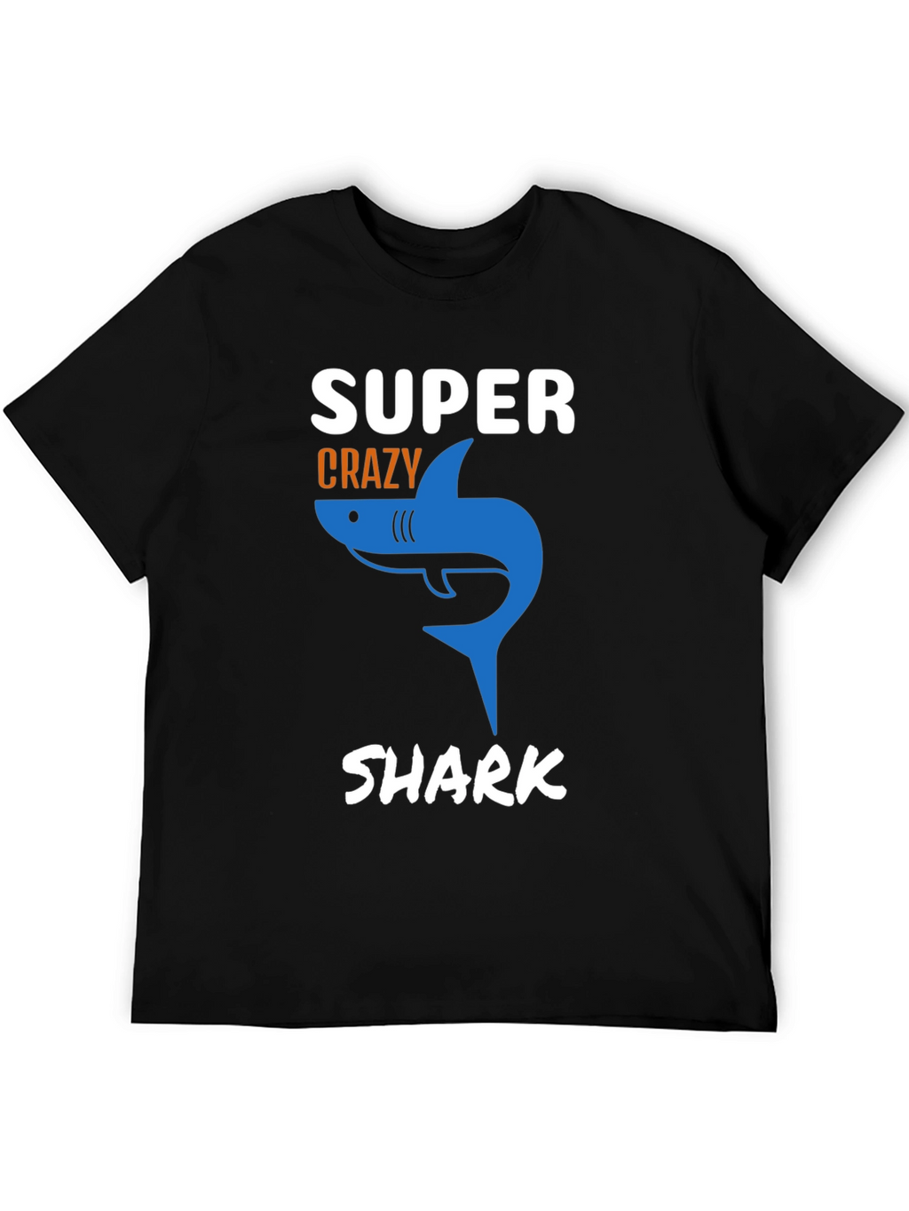 Super Crazy Shark T-Shirt - Mens Black Tee