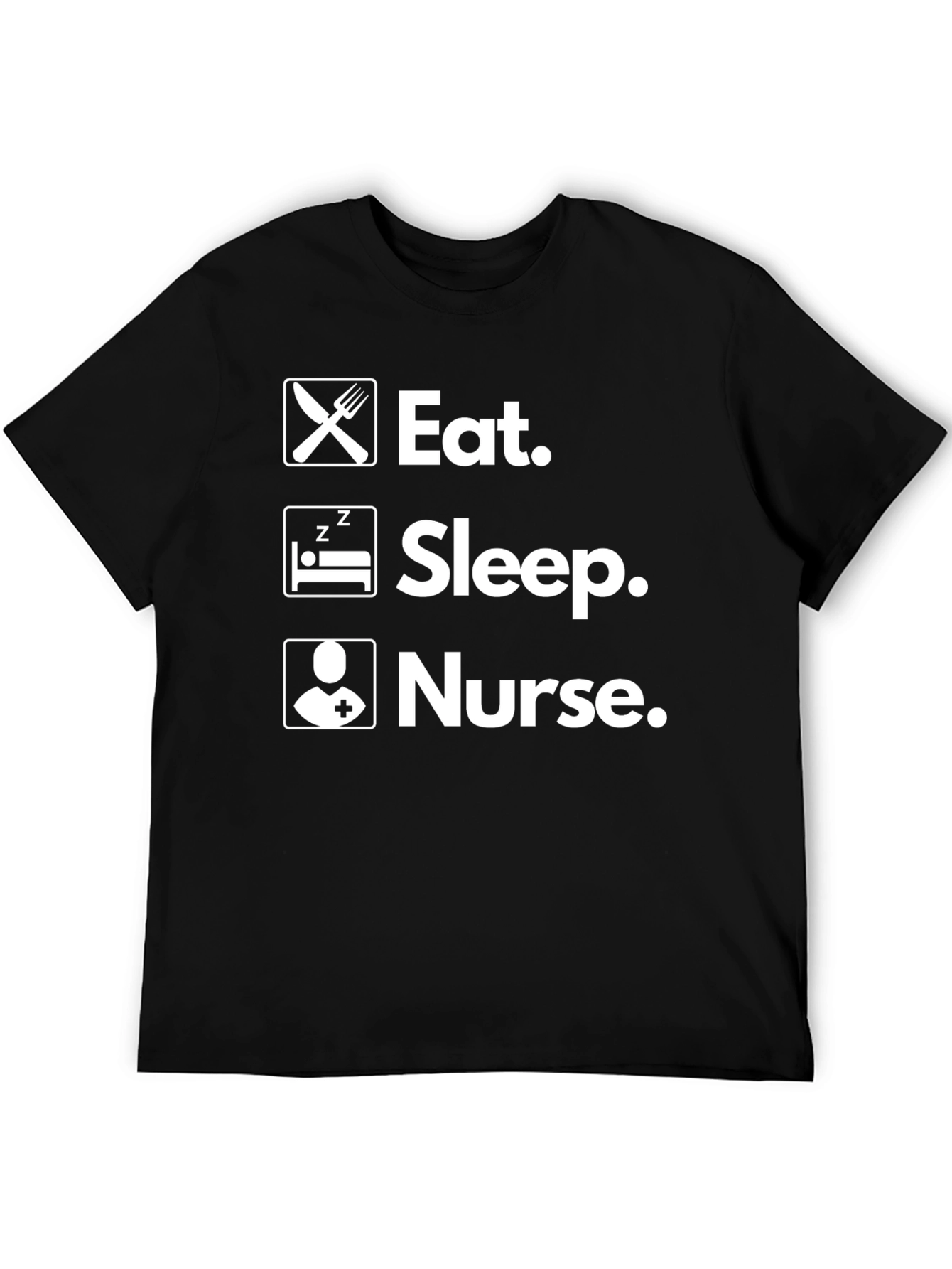 Eat Sleep Nurse Black T-Shirt