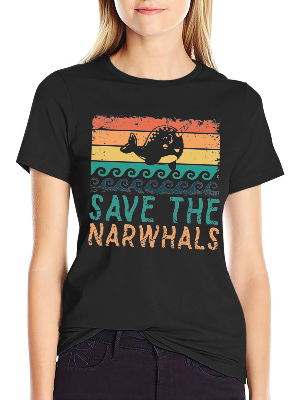 Save the Narwhals Graphic T-Shirt