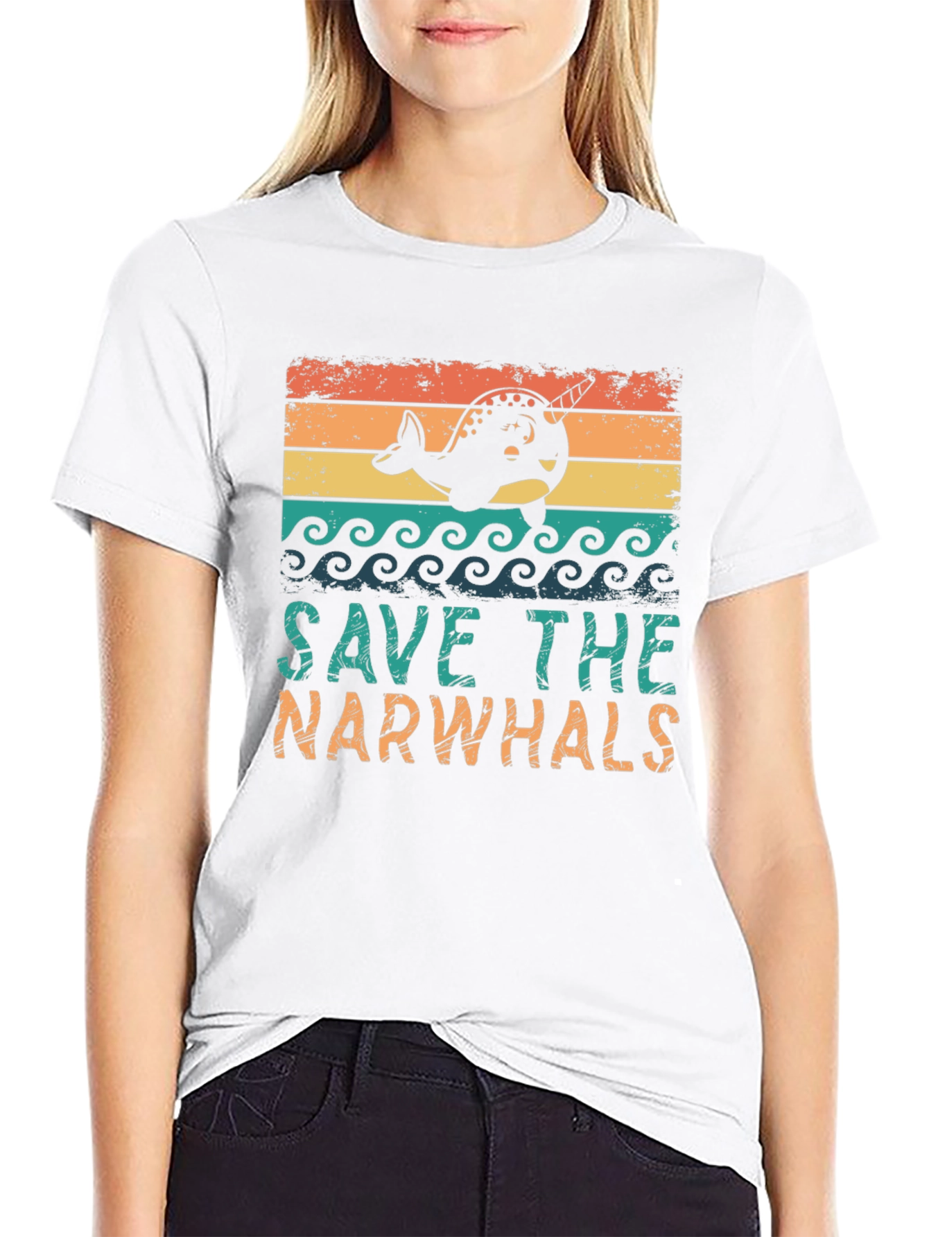 Save the Narwhals Graphic T-Shirt