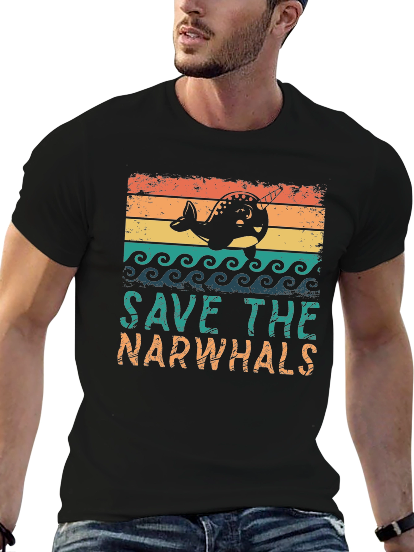 Save the Narwhals Graphic T-Shirt