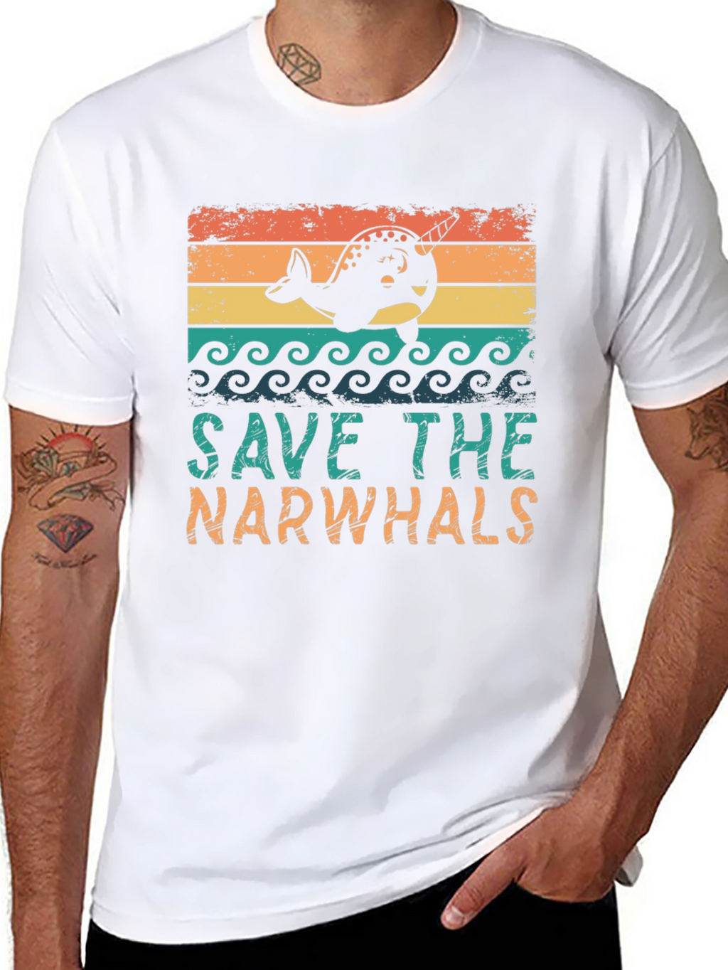Save the Narwhals Graphic T-Shirt