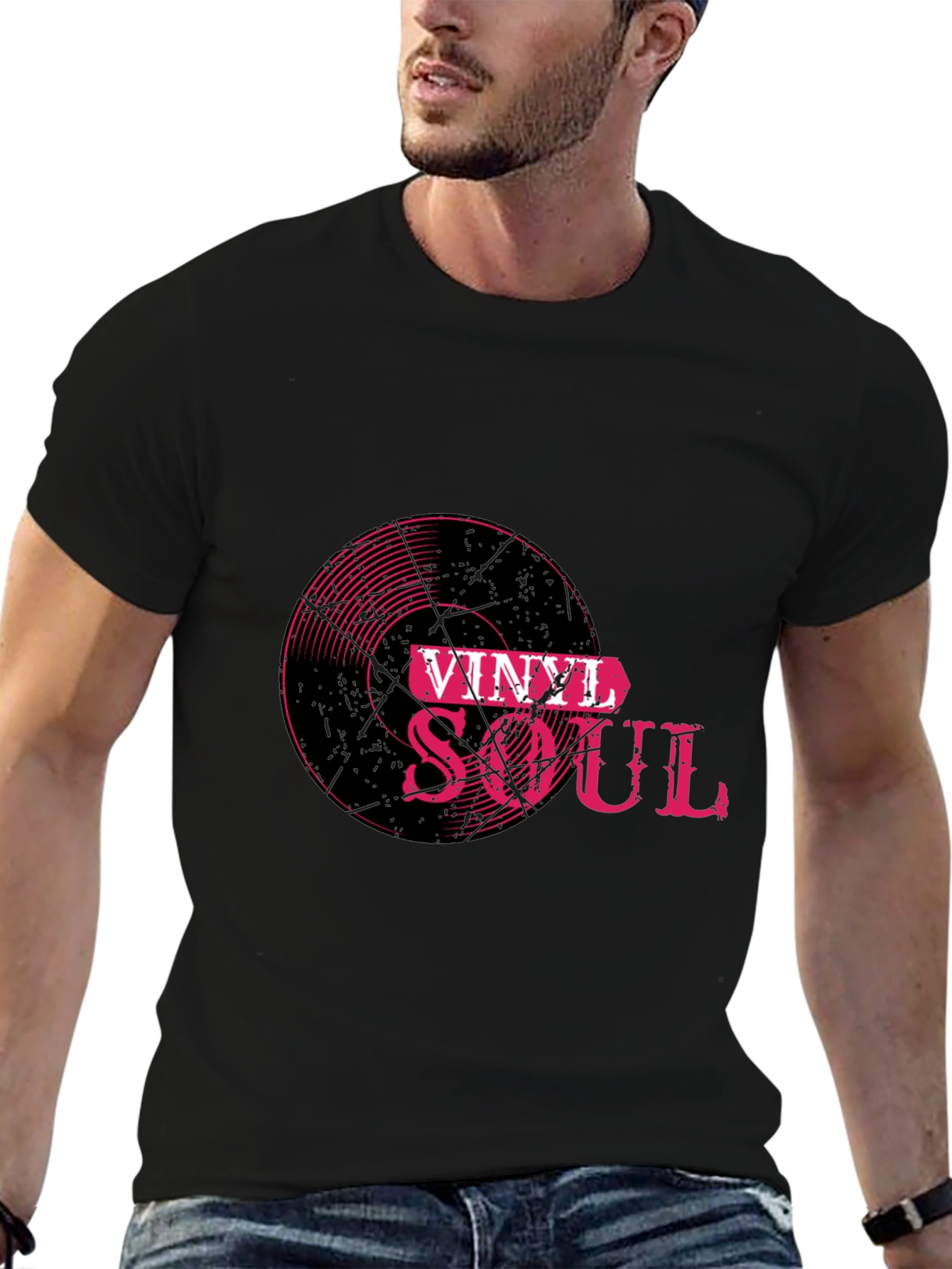 Vinyl Soul Graphic Tee - Retro Music Lover T-Shirt