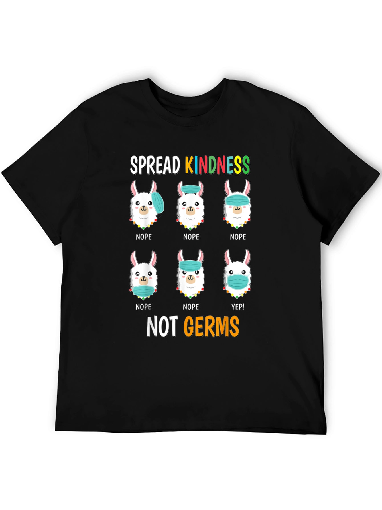 Spread Kindness T-Shirt: Llama Mask Humor
