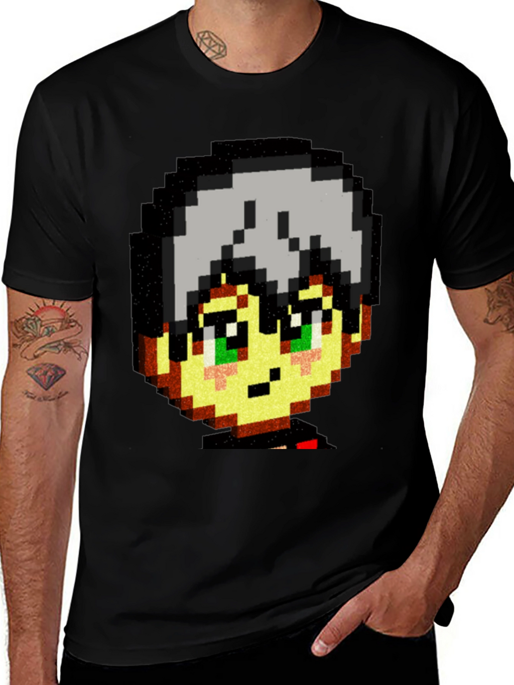 Pixel Art Anime T-Shirt