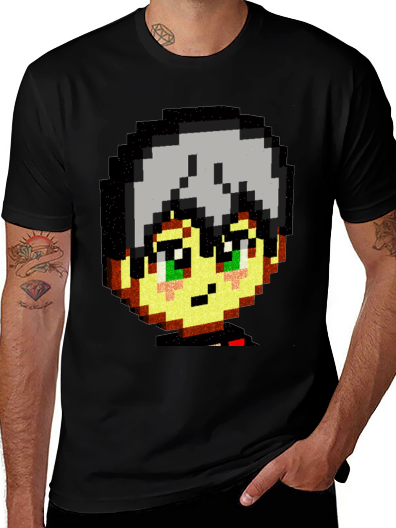 Pixel Art Anime T-Shirt