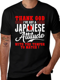 Japanese Attitude Graphic T-Shirt - Black