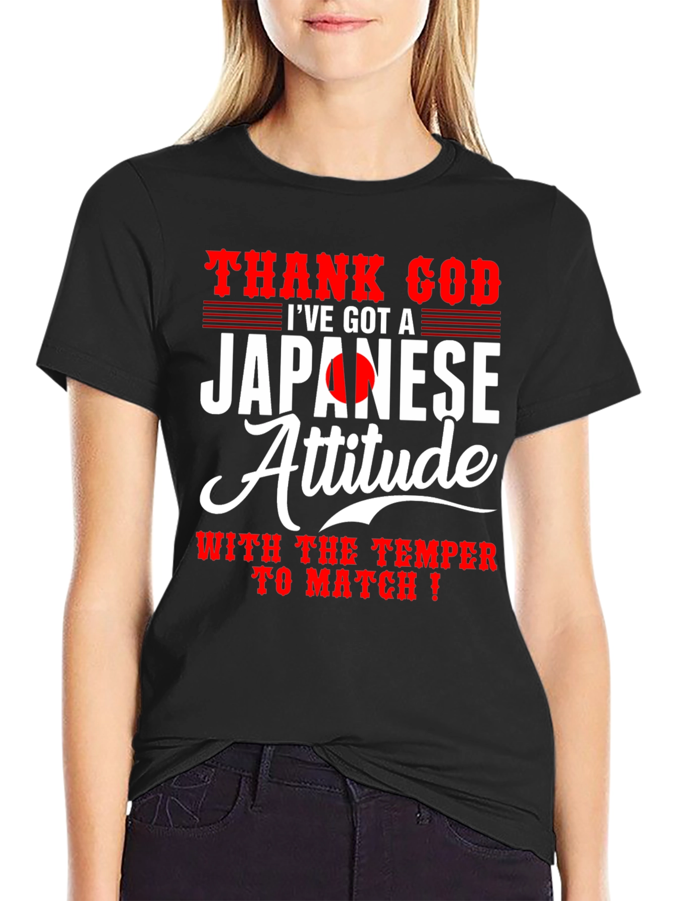 Japanese Attitude Graphic T-Shirt - Black