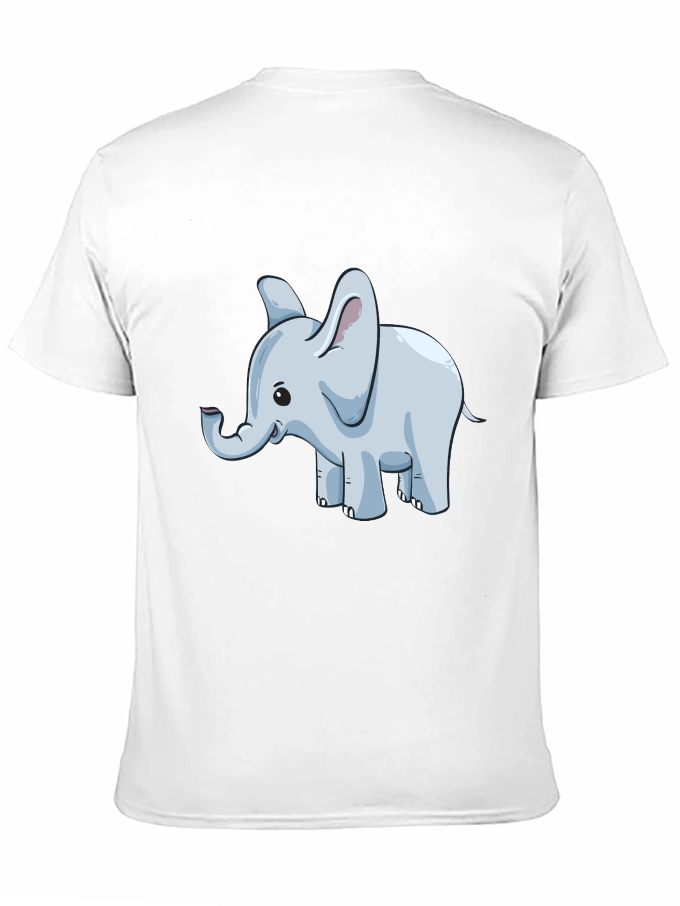 Cute Elephant Graphic T-Shirt - Black