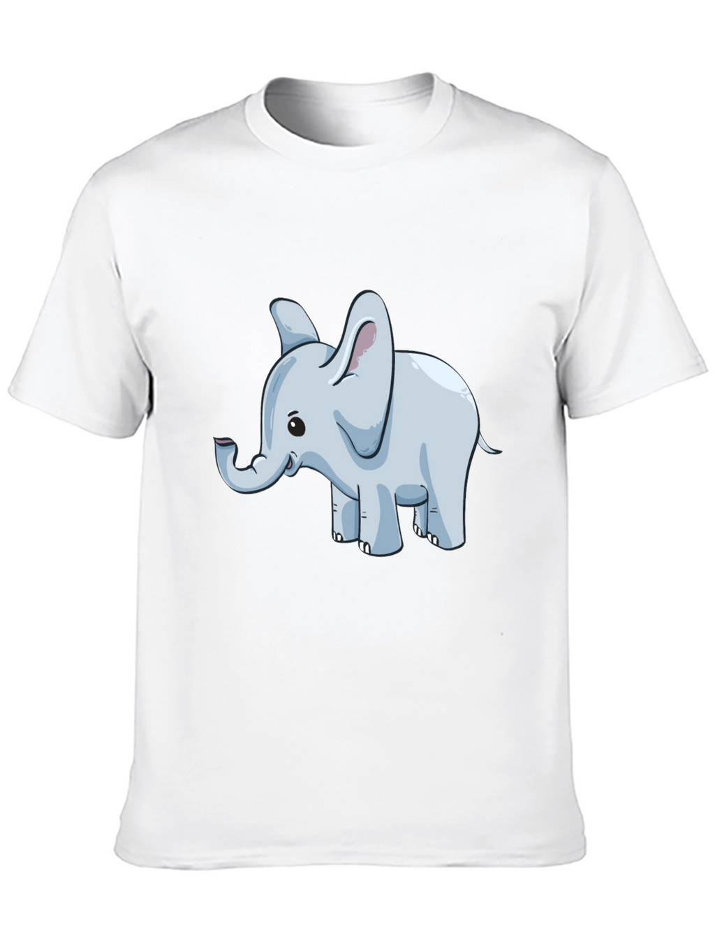 Cute Elephant Graphic T-Shirt - Black