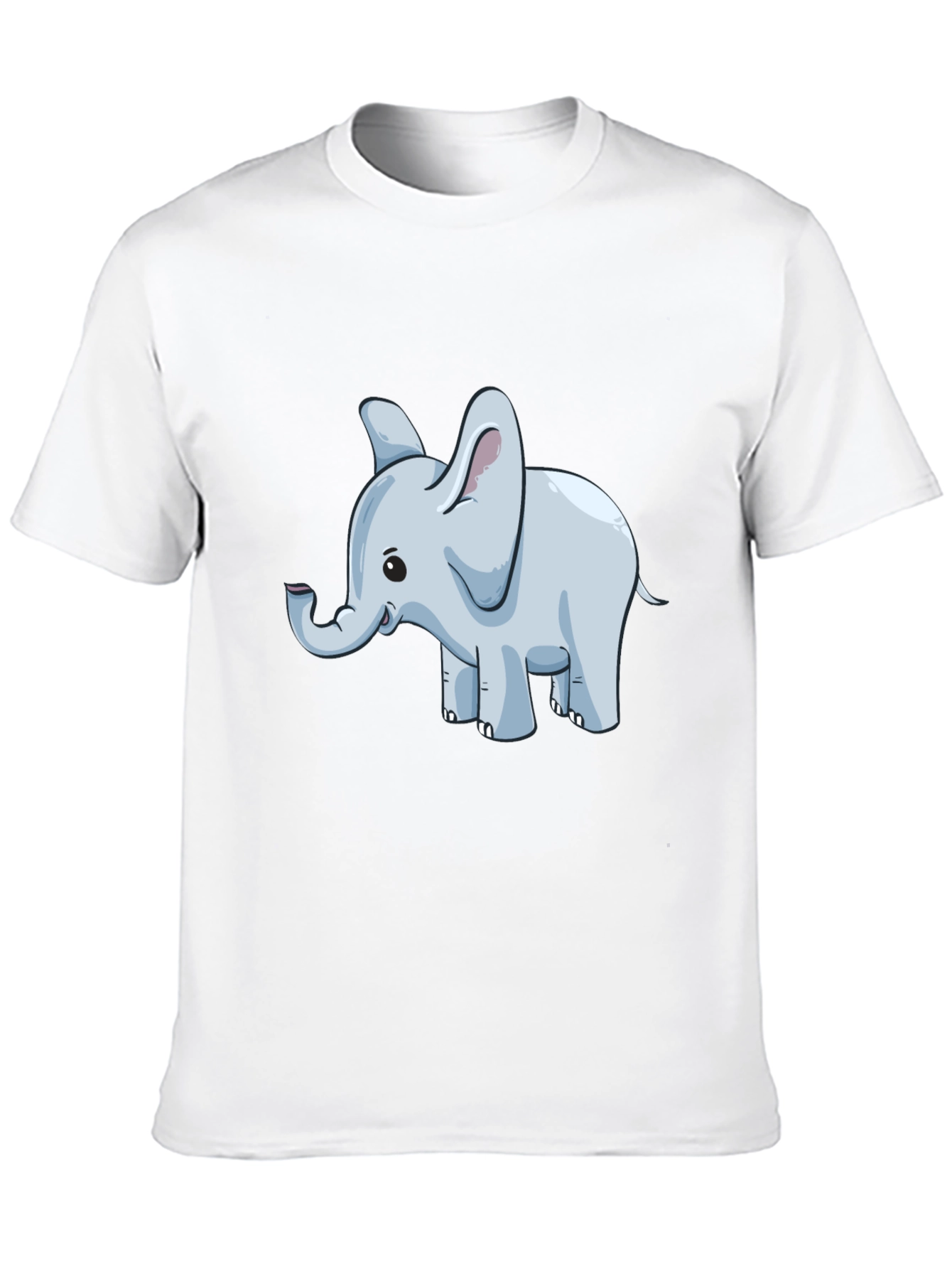Cute Elephant Graphic T-Shirt - Black
