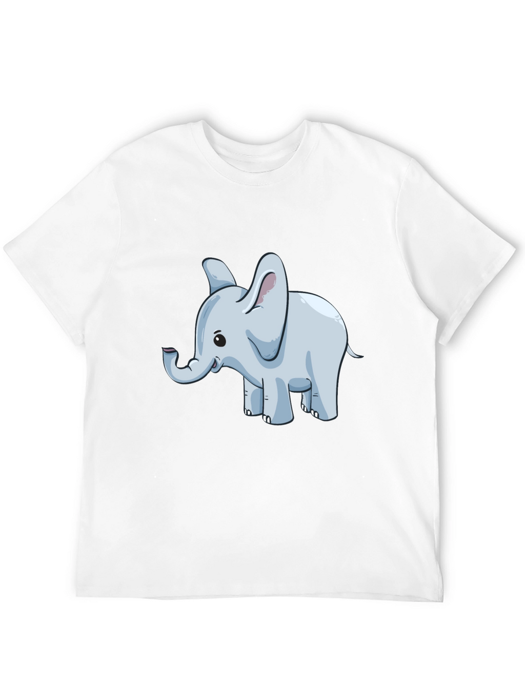 Cute Elephant Graphic T-Shirt - Black