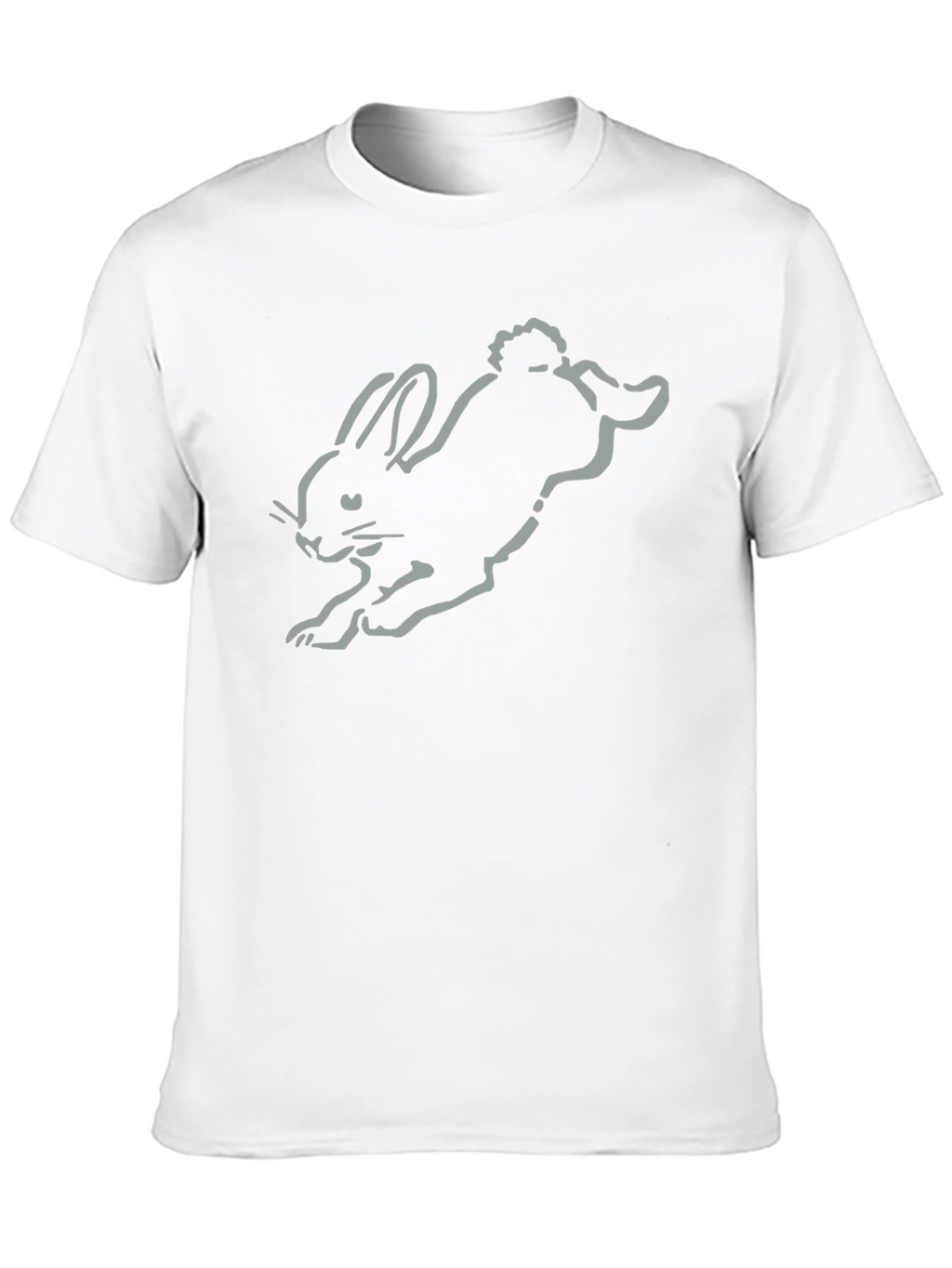 Black T-Shirt with Bunny Graphic