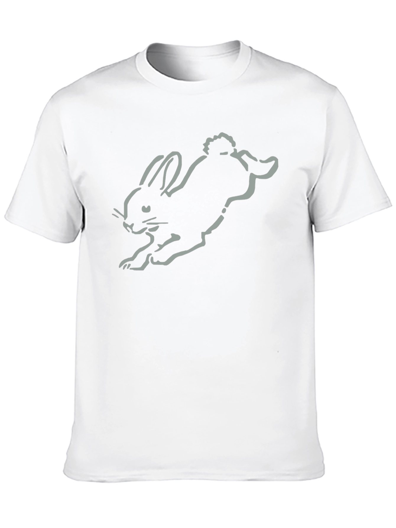 Black T-Shirt with Bunny Graphic