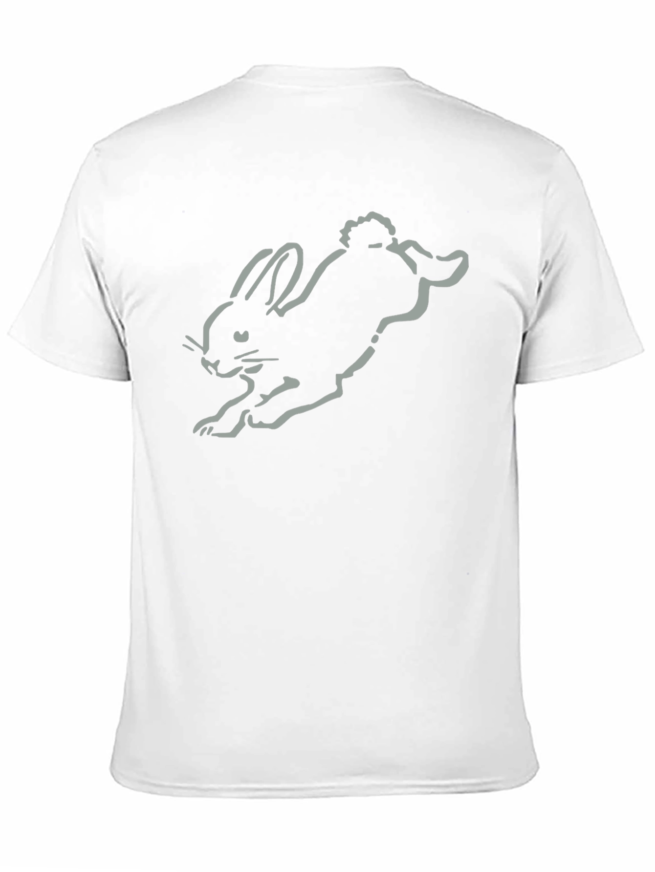 Black T-Shirt with Bunny Graphic
