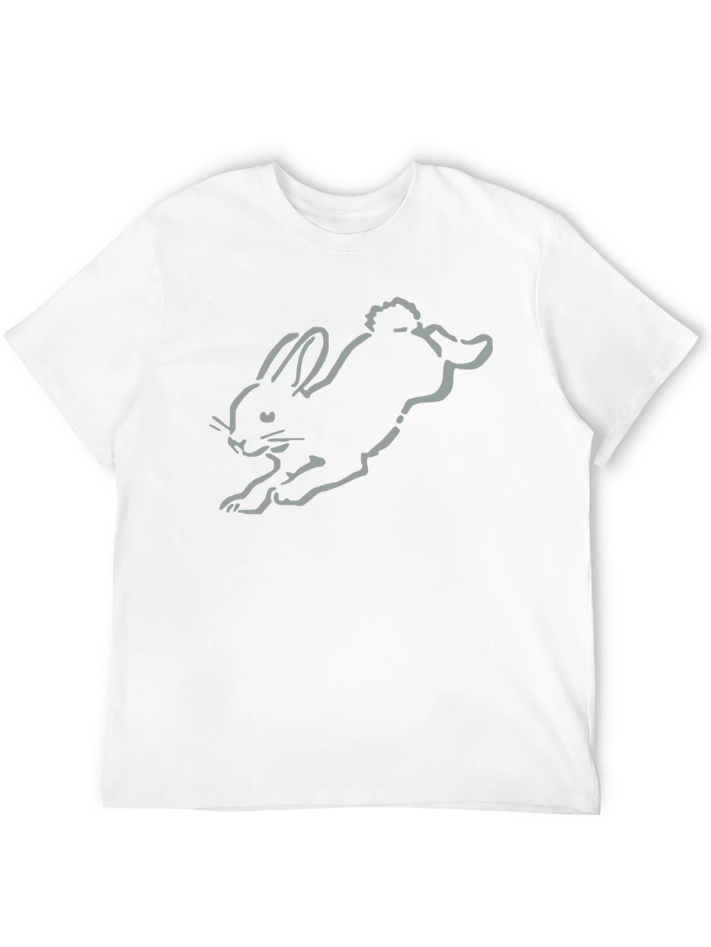 Black T-Shirt with Bunny Graphic