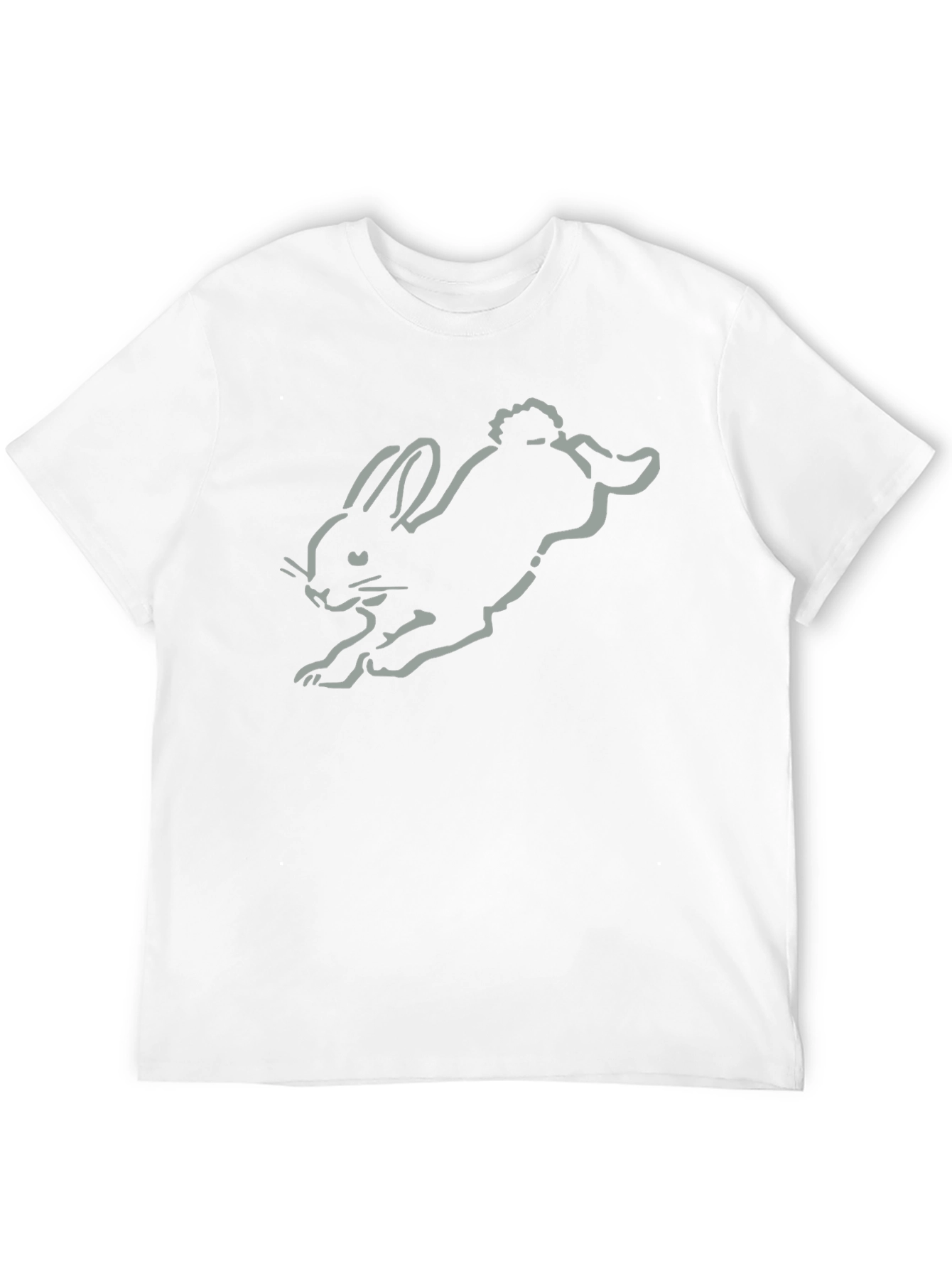 Black T-Shirt with Bunny Graphic