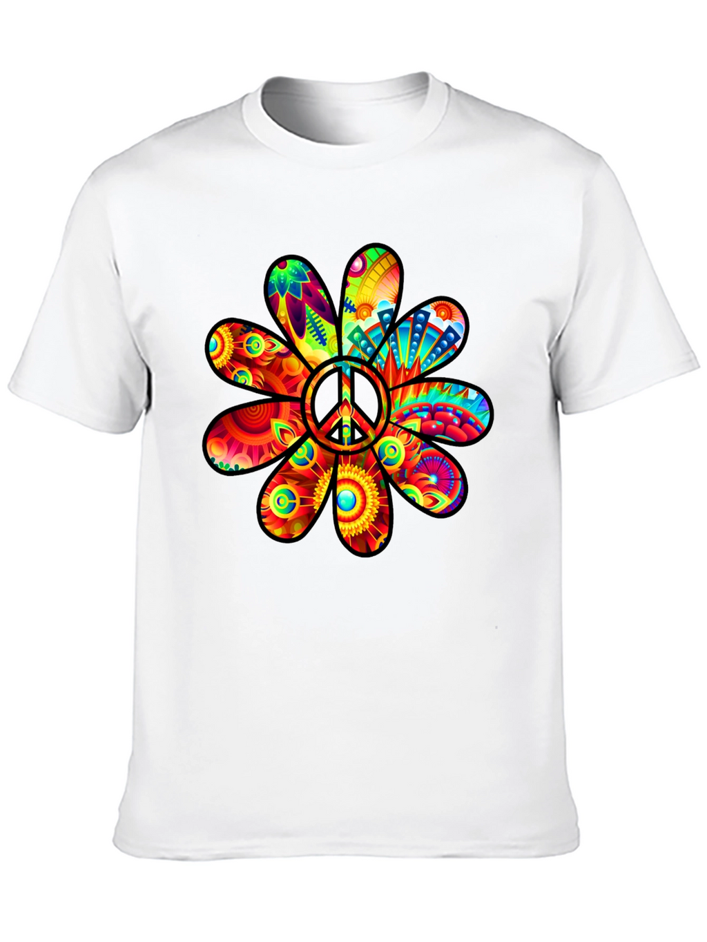 Peace Flower Power T-Shirt - Groovy Graphic Tee