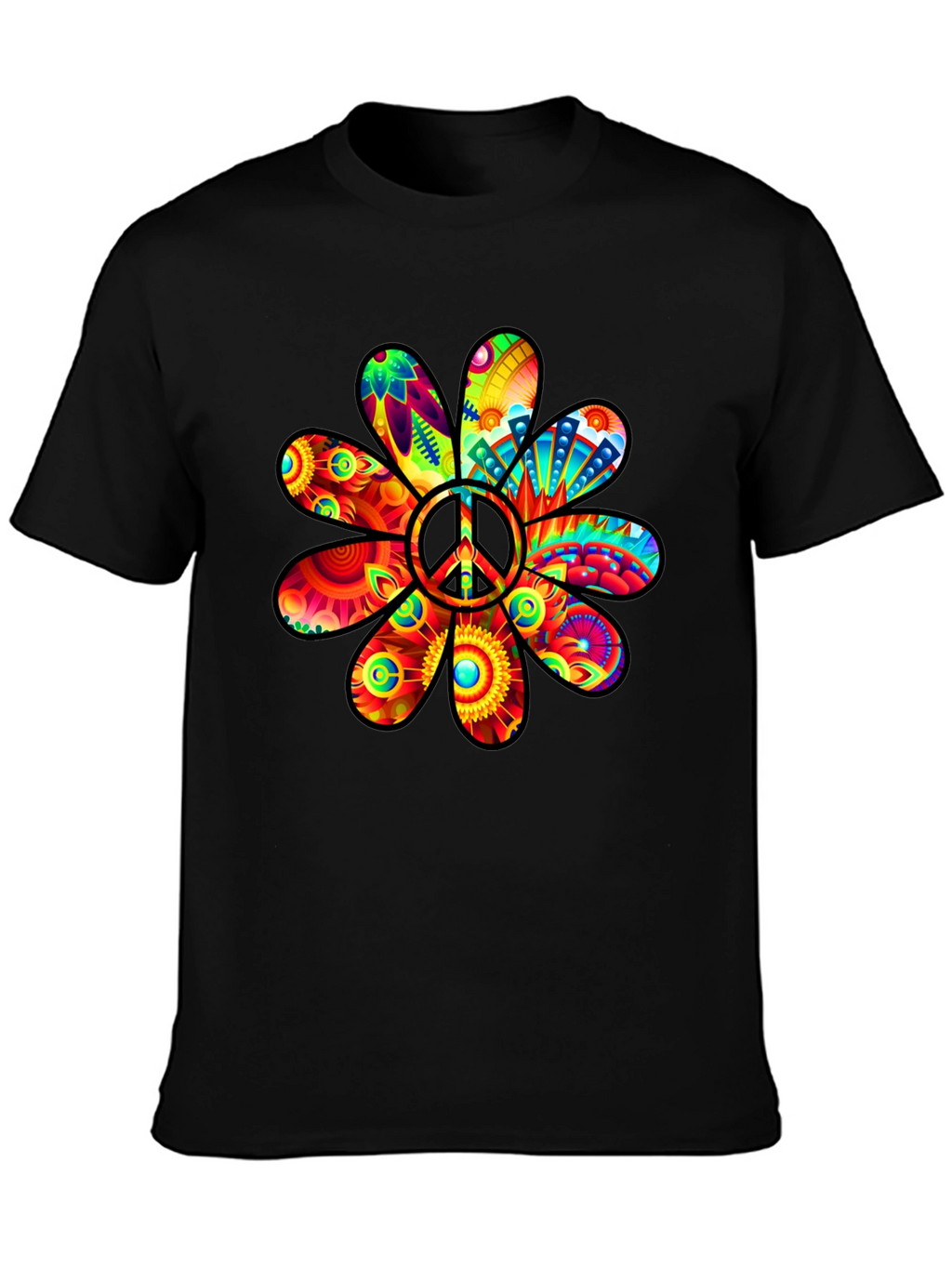 Peace Flower Power T-Shirt - Groovy Graphic Tee