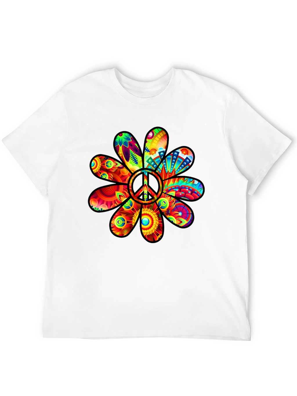 Peace Flower Power T-Shirt - Groovy Graphic Tee