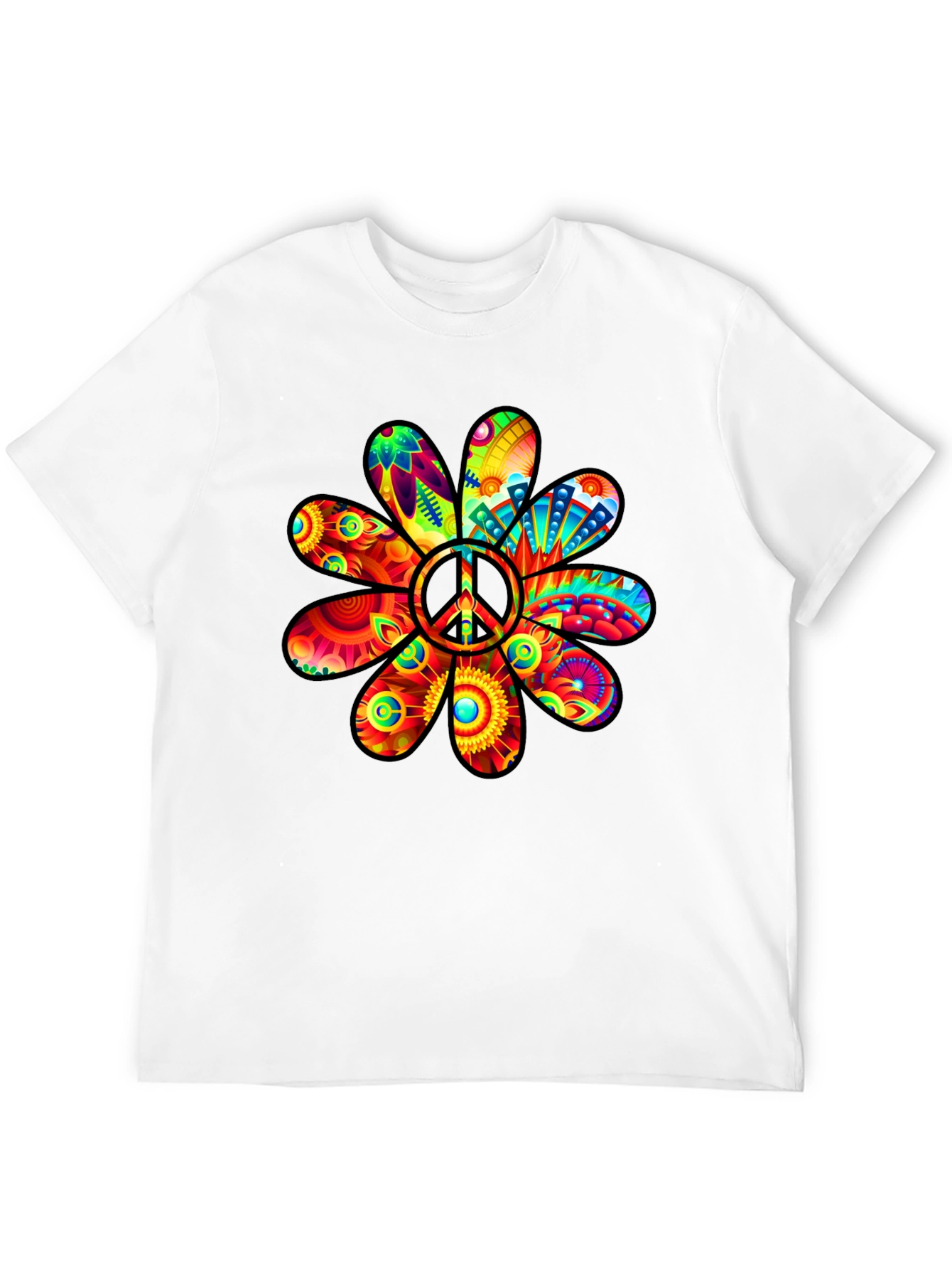Peace Flower Power T-Shirt - Groovy Graphic Tee