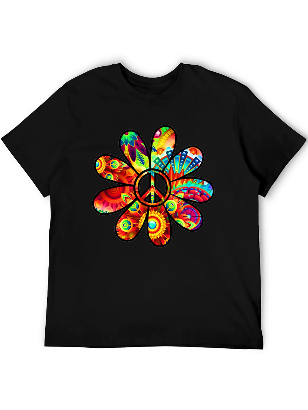 Peace Flower Power T-Shirt - Groovy Graphic Tee