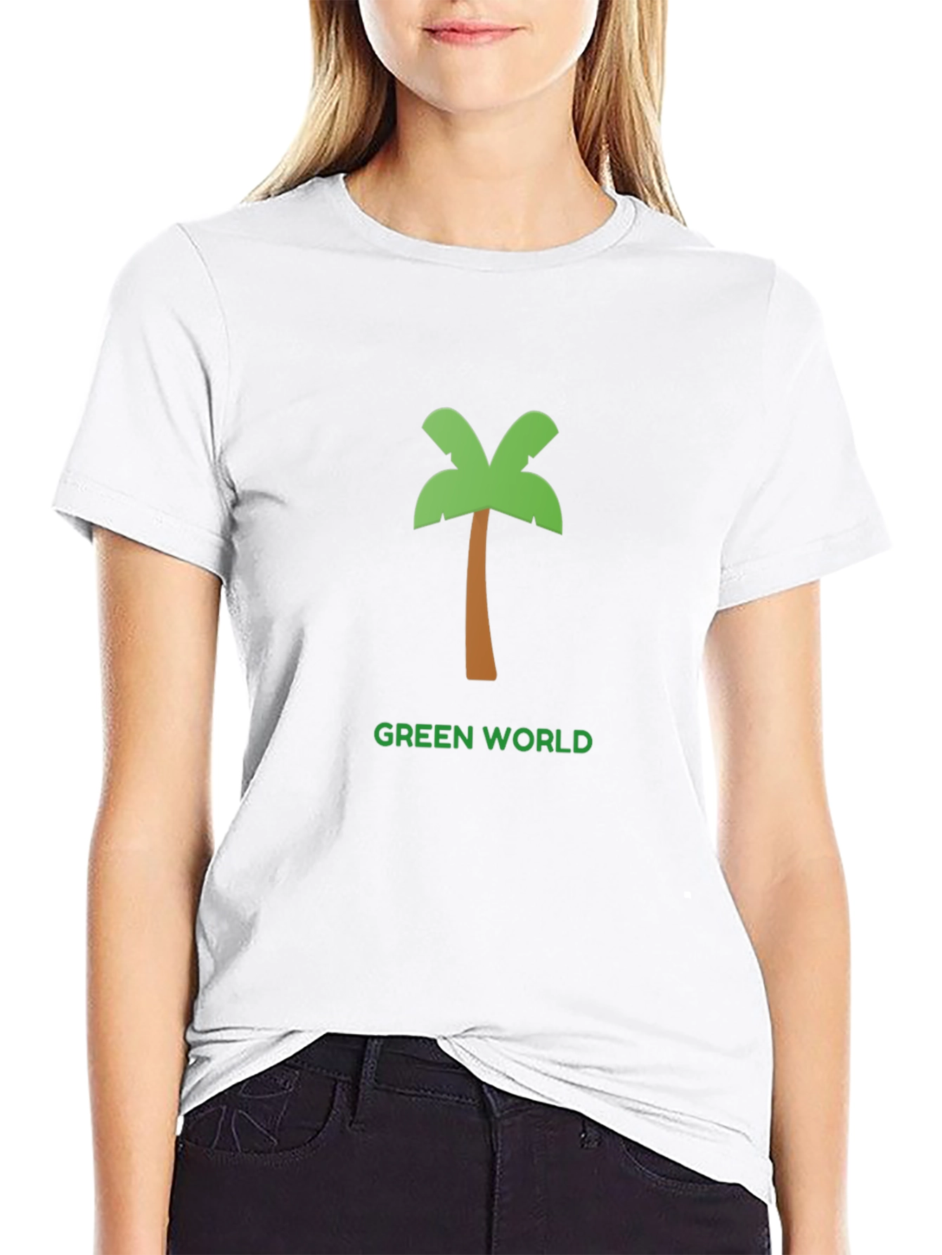 Green World Palm Tree Graphic Tee