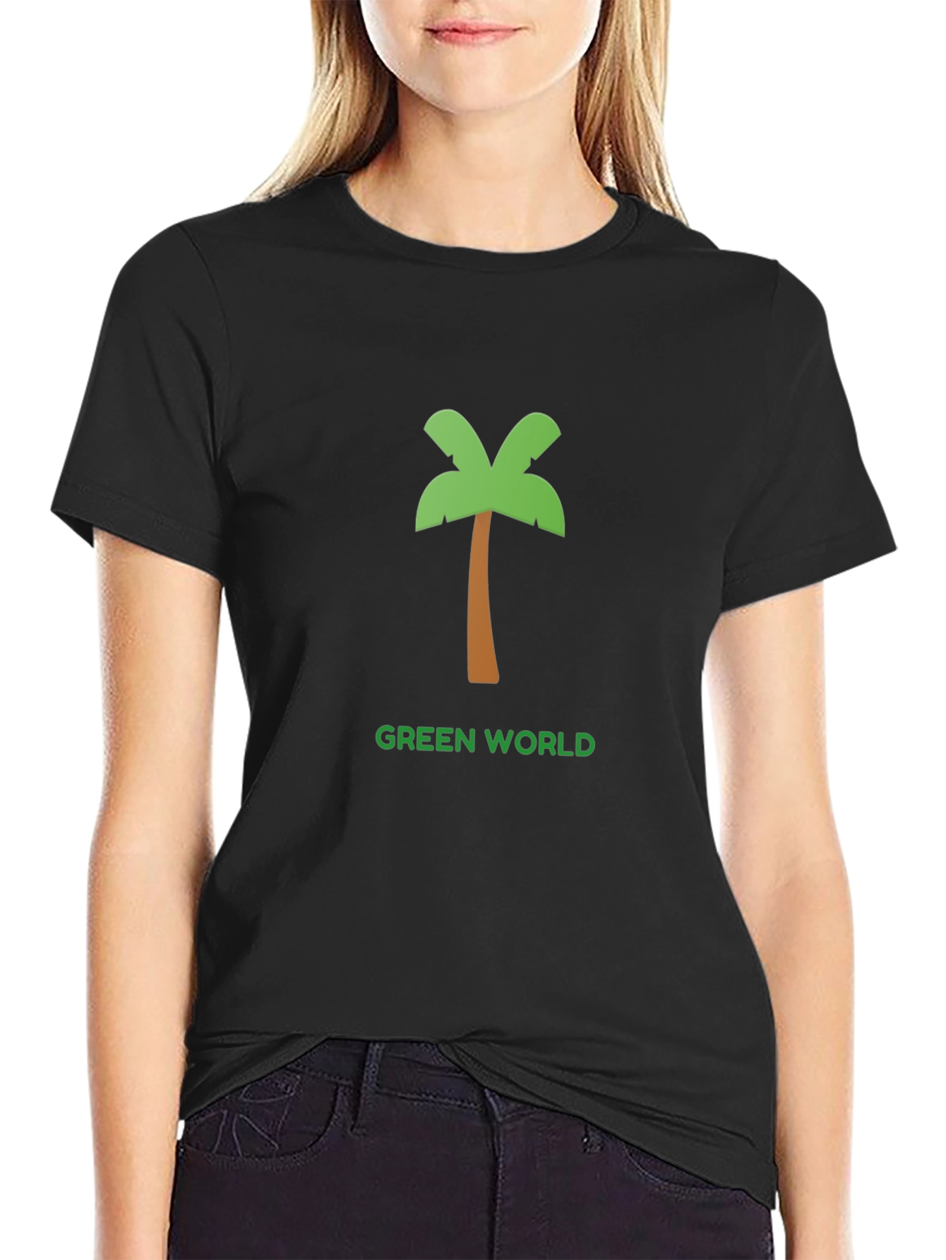 Green World Palm Tree Graphic Tee