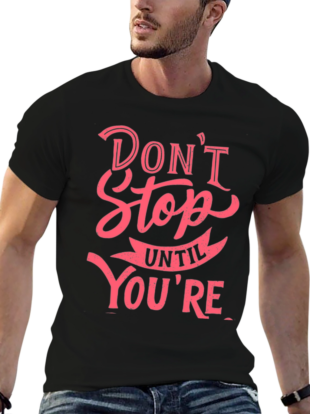Dont Stop Graphic T-Shirt - Black