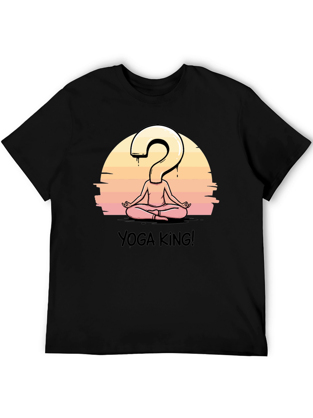 Yoga King Graphic Tee - Question Mark Meditating Design