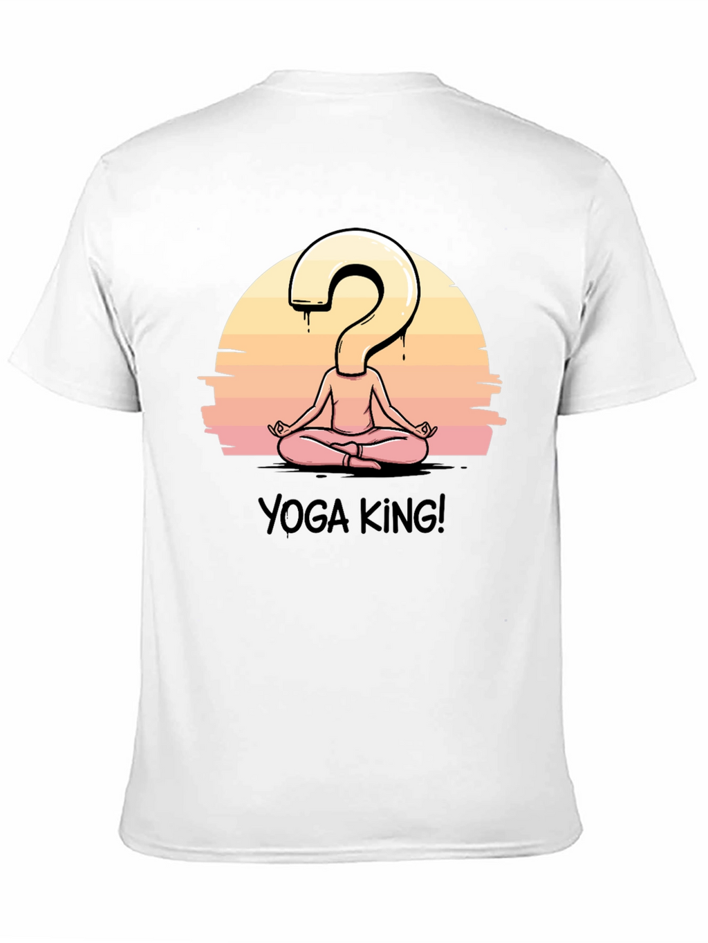 Yoga King Graphic Tee - Question Mark Meditating Design