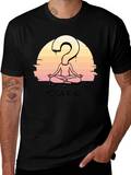 Yoga King Graphic Tee - Question Mark Meditating Design